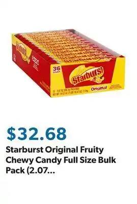 Sam's Club Starburst original fruity chewy candy full size bulk pack (2.07 oz., 36 ct.) offer