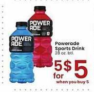 Albertsons Powerade sports drink offer
