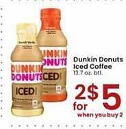 Albertsons Dunkin donuts iced coffee offer