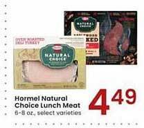 Albertsons Hormel natural choice lunch meat offer