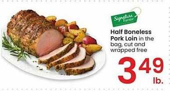 Albertsons Half boneless pork loin offer
