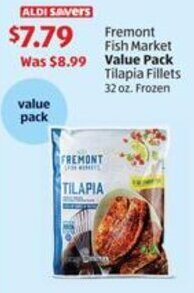 Aldi Fremont Fish Market Value Pack Tilapia Fillets 32 oz offer
