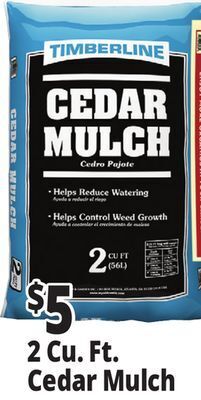 Ocean State Job Lot Timberline cedar mulch, 2 cu ft offer