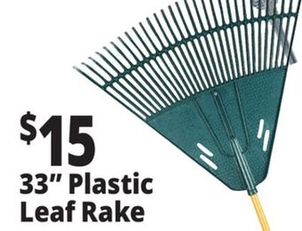 Ocean State Job Lot 33" plastic leaf rake with foam grip handle offer