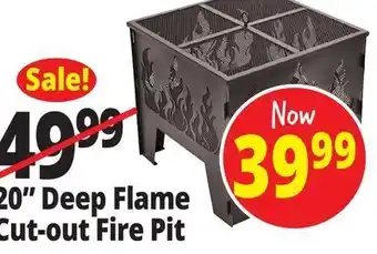 Ocean State Job Lot 20" deep flame cut-out fire pit offer