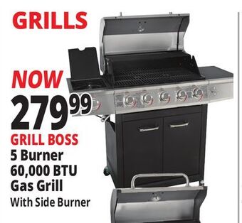 Ocean State Job Lot Grill boss 5-burner gas grill with side burner offer