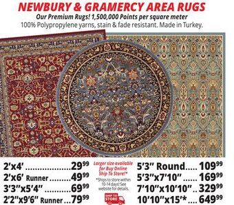 Ocean State Job Lot Newbury & gramercy area rugs offer