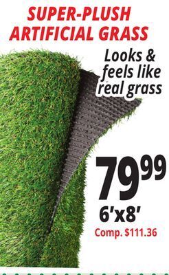 Ocean State Job Lot Super-plush artificial grass offer