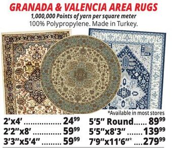 Ocean State Job Lot Granada & valencia area rugs offer