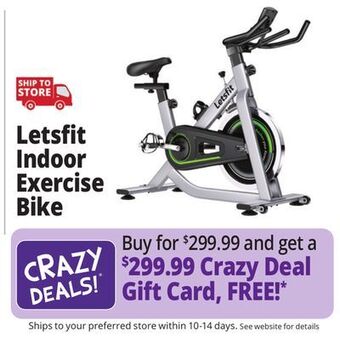 Ocean State Job Lot Letsfit indoor exercise bike offer