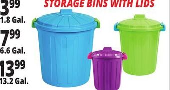 Ocean State Job Lot Storage bins with lids offer