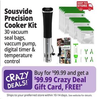 Ocean State Job Lot Sousvide art precision cooker kit offer
