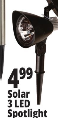 Ocean State Job Lot Solar 3 led spotlight offer