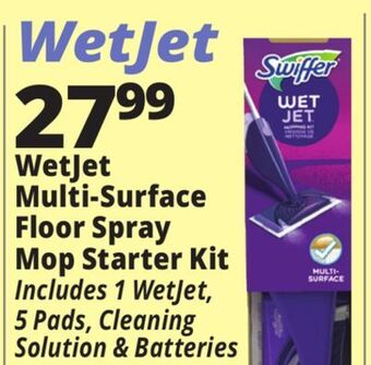 Ocean State Job Lot Wetjet multi-surface floor spray mop starter kit offer