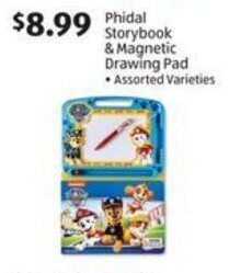 Aldi Phidal Storybook & Magnetic Drawing Pad offer