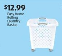 Aldi Easy Home Rolling Laundry Basket offer