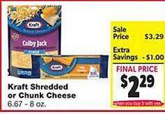 Family Fare Kraft shredded or chunk cheese offer