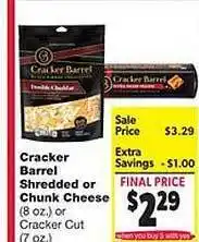 Family Fare Cracker barrel shredded or chunk cheese offer