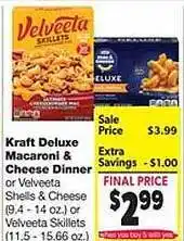 Family Fare Kraft deluxe macaroni & cheese dinner offer