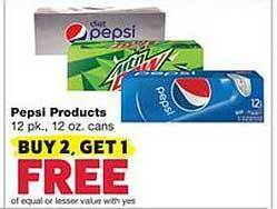 Family Fare Pepsi products offer