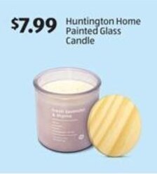 Aldi Huntington Home Painted Glass Candle offer