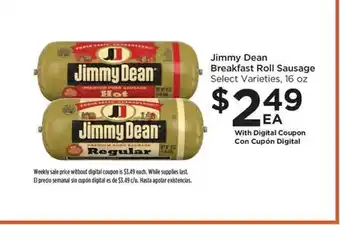 Food 4 Less Jimmy dean breakfast roll sausage offer