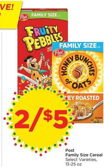 Food 4 Less Post family size cereal offer