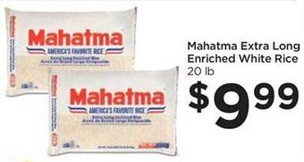 Food 4 Less Mahatma extra long enriched white rice offer