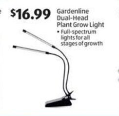 Aldi Gardenline Dual-Head Plant Grow Light offer