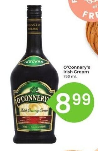 Albertsons O' Connery's Irish Cream 750 ml. offer