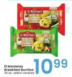 Albertsons El Monterey Breakfast Burritos 36 oz offer