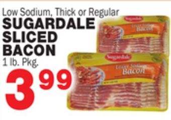 Bravo Supermarkets Sugardale sliced bacon offer