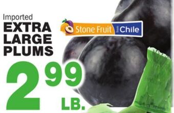 Bravo Supermarkets Extra large plums offer