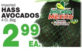 Bravo Supermarkets Hass avocados offer