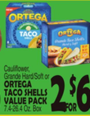 Bravo Supermarkets Ortega taco shells value pack offer