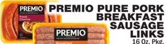Bravo Supermarkets Premio pure pork breakfast sausage links offer