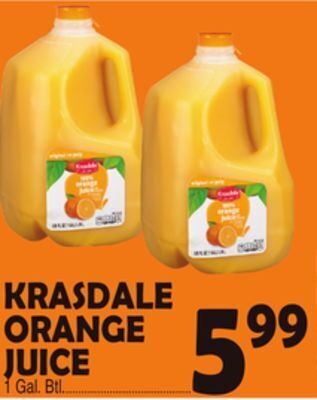 Bravo Supermarkets Krasdale orange juice offer
