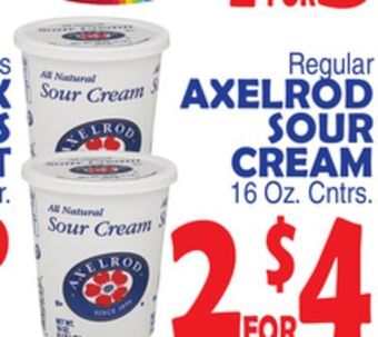 Bravo Supermarkets Axelrod sour cream offer