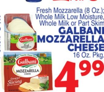 Bravo Supermarkets Galbani mozzarella cheese offer
