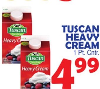 Bravo Supermarkets Tuscan heavy cream offer