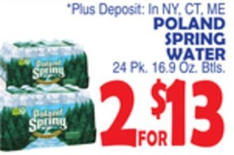 Bravo Supermarkets Poland spring water offer