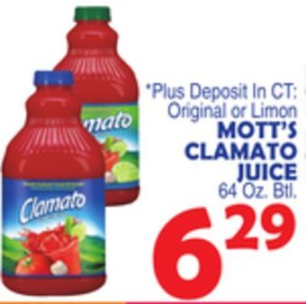 Bravo Supermarkets Mott's clamato juice offer