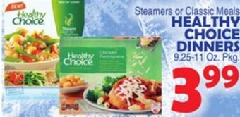 Bravo Supermarkets Healthy choice dinners offer