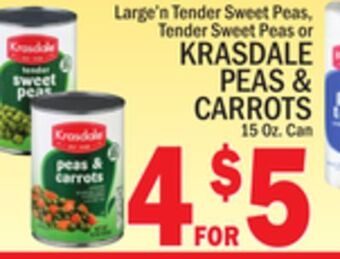 C Town Krasdale peas & carrots offer