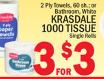 C Town Krasdale 1000 tissue offer