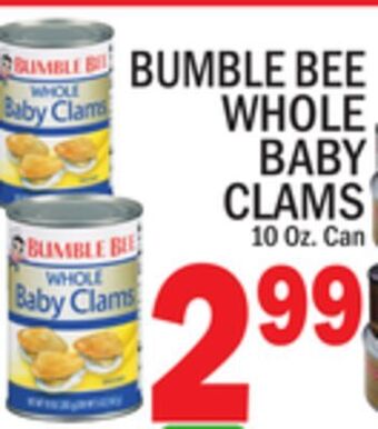 C Town Bumble bee whole baby clams offer