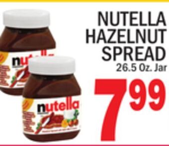 C Town Nutella hazelnut spread offer