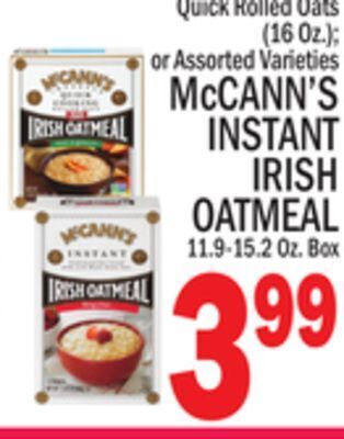 C Town Mccann's instant irish oatmeal offer