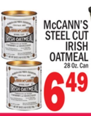 C Town Mccann's steel cut irish oatmeal offer