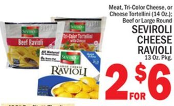 C Town Seviroli cheese ravioli 13 oz. pkg offer